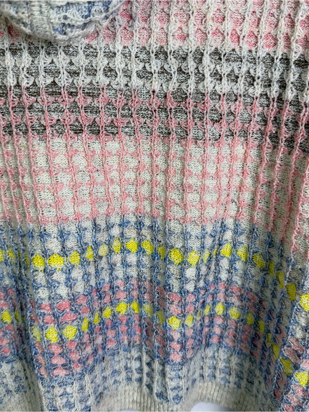 Daily Practice Anthropologie Women M/L Hooded Open Knit Poncho Sweater Oversized - Picture 9 of 10